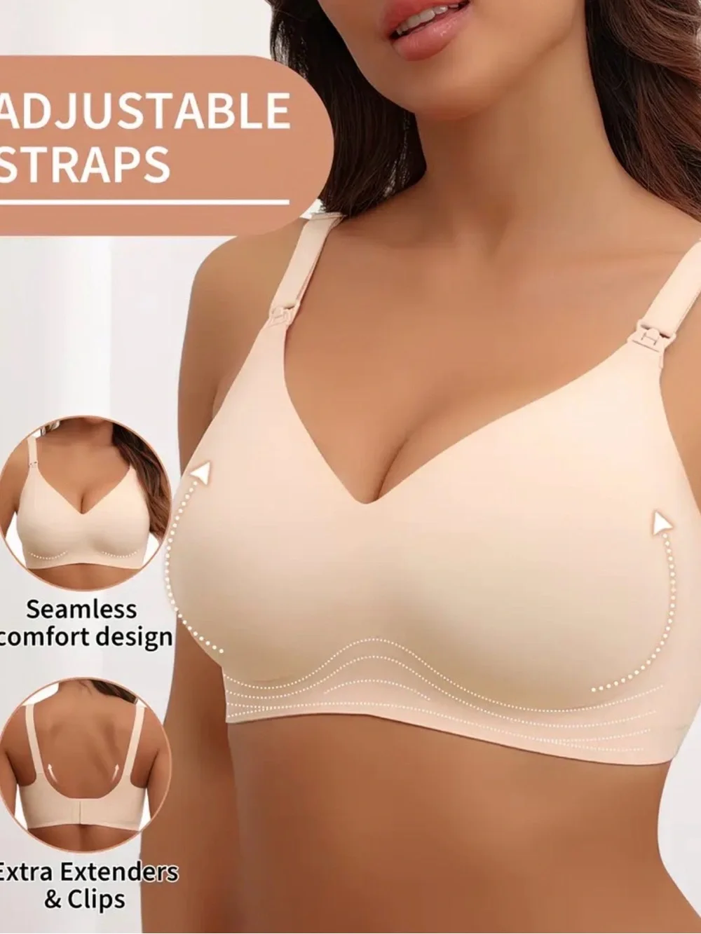 As Fairy Abricot Maternity Nursing Bra M NWT